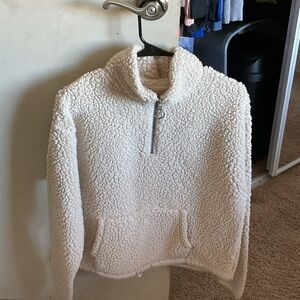 SOLD 
SO Cream Cowl Neck Sweater with Fluffy Texture